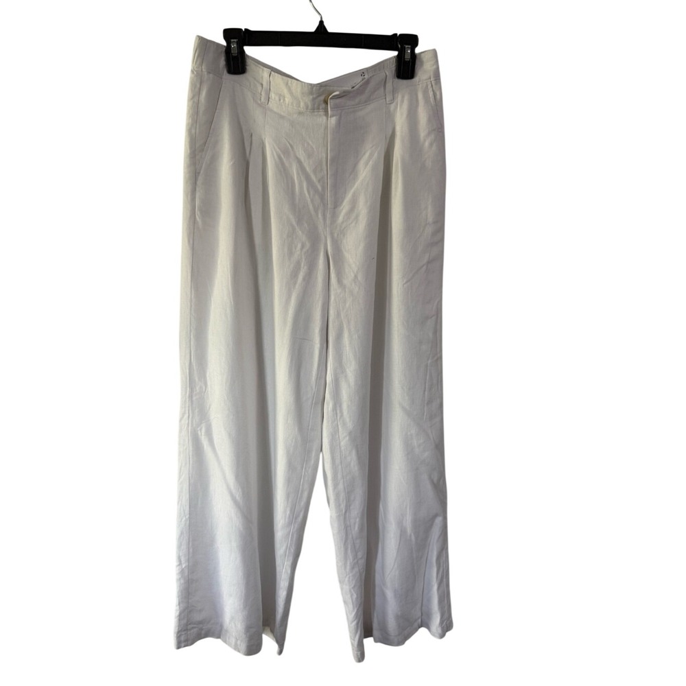 Liz‎ Claiborne White Wide-Leg High-Rise Pants size 8 - Picture 3 of 15